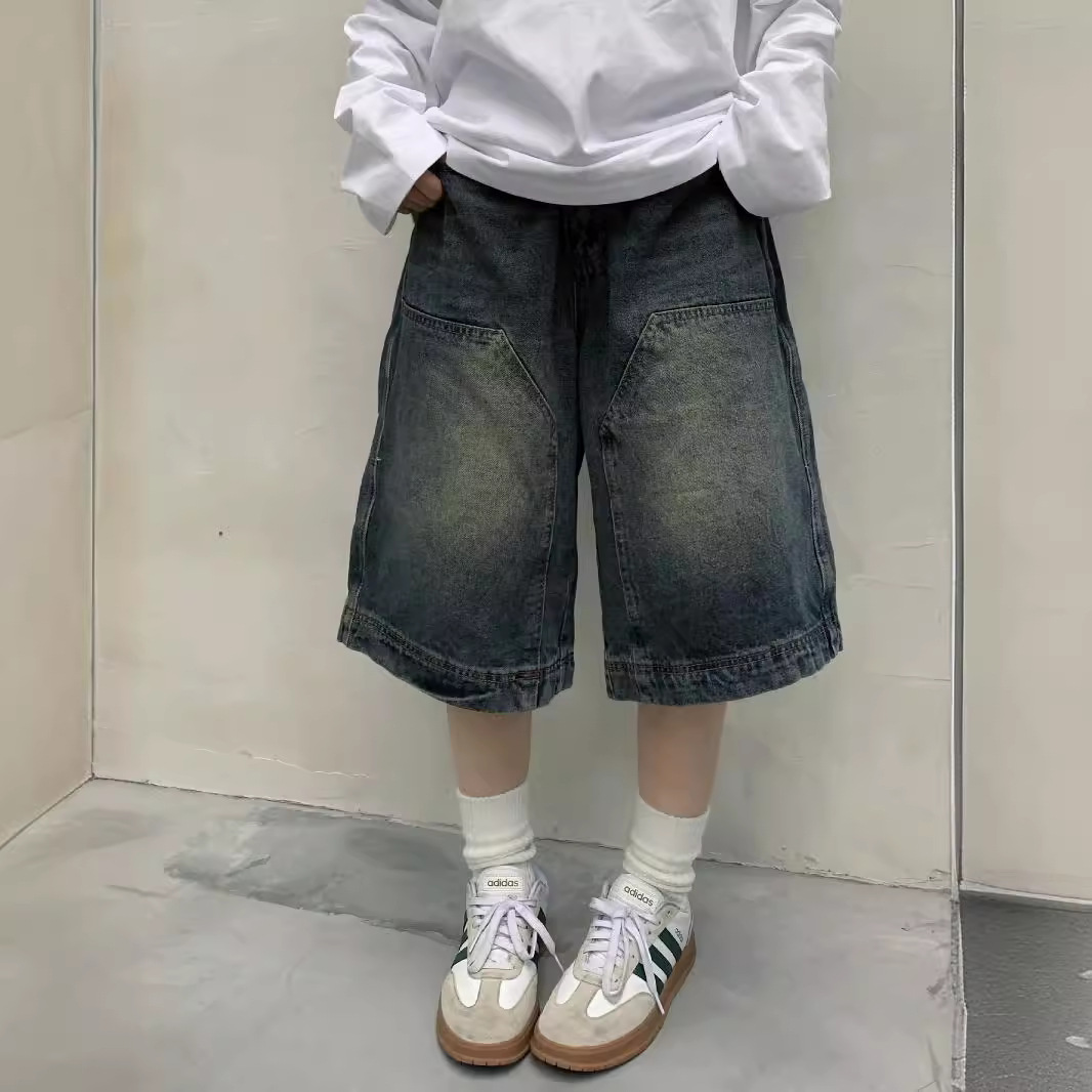 Women'S Fashion Trousers - النساء Y2K خمر فضفاض شورتات جينز
