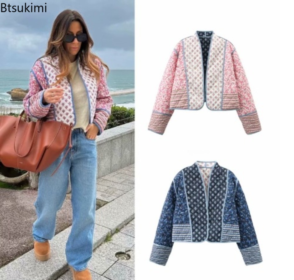 Women'S Fashion Quilted Jacket - جاكيت نسائي جديد لخريف 2026 بتصميم