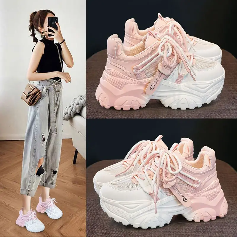 Women'S Fashion Tennis Shoes - أحذية نسائية كاجوال رياضية ربيعية بنعل
