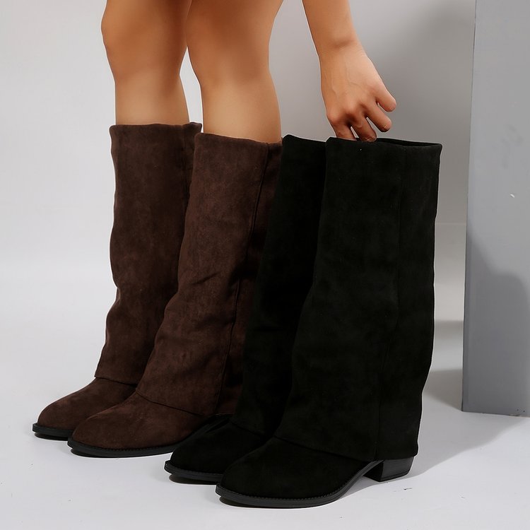 Women'S Fashion Boots 2025 - المرأة حذاء برقبة للركبة الخريف موضة