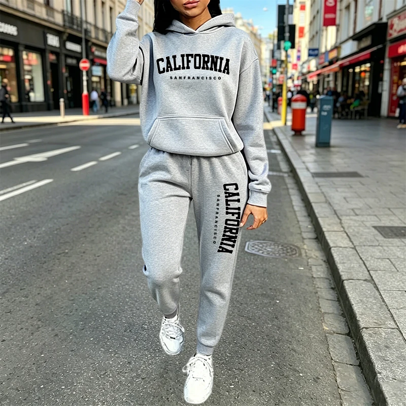 Women'S Fashion Hoodie - بدلة رياضية عصرية غير رسمية للنساء،