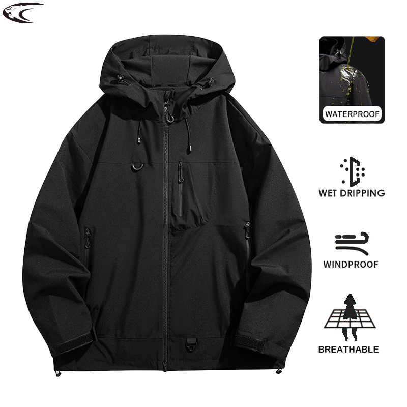 Women'S Fashion Rain Jacket - سترة LNGXO للجنسين مقاومة للماء والرياح