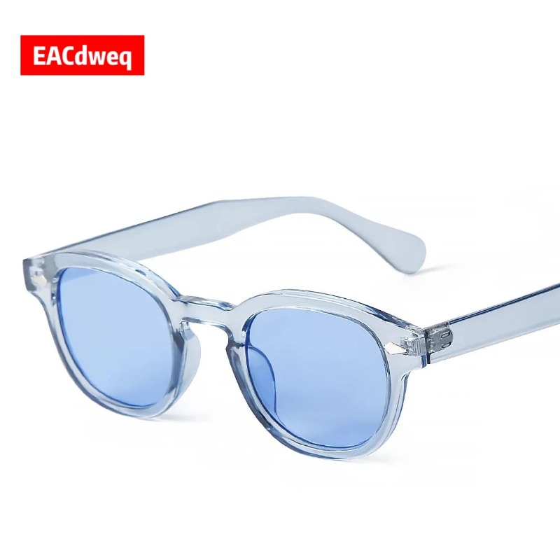 نظارات شمسية دائرية شفافة زرقا - مراجعة Women Fashion Glasses وسعره