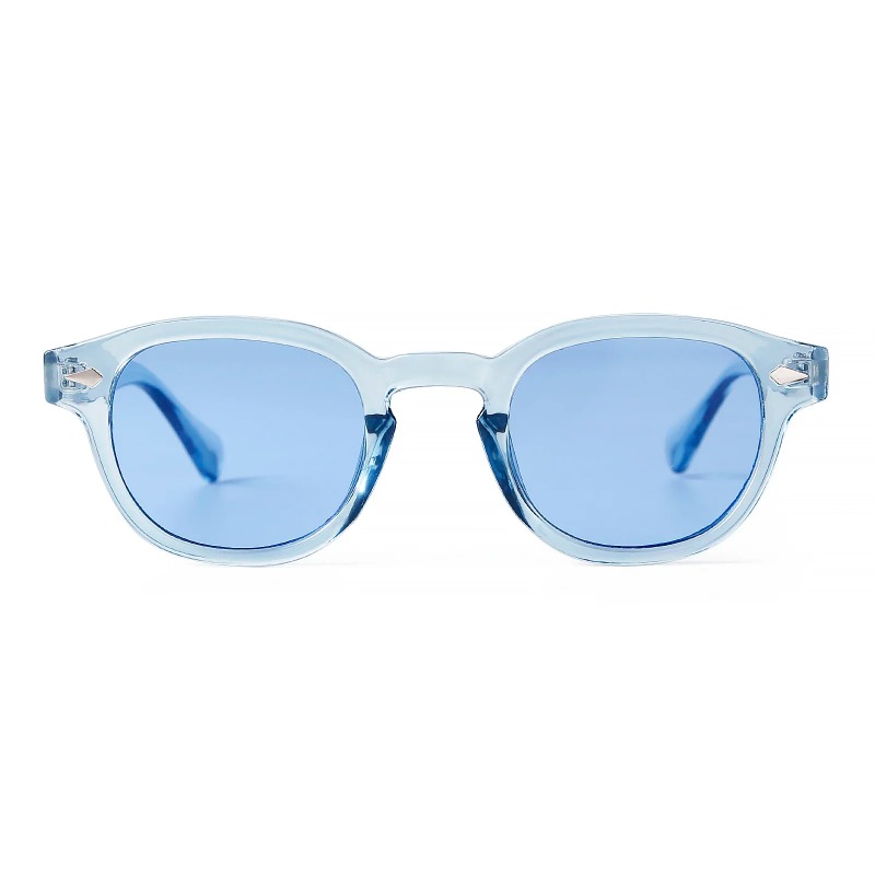 نظارات شمسية دائرية شفافة زرقا - مراجعة Women Fashion Glasses وسعره