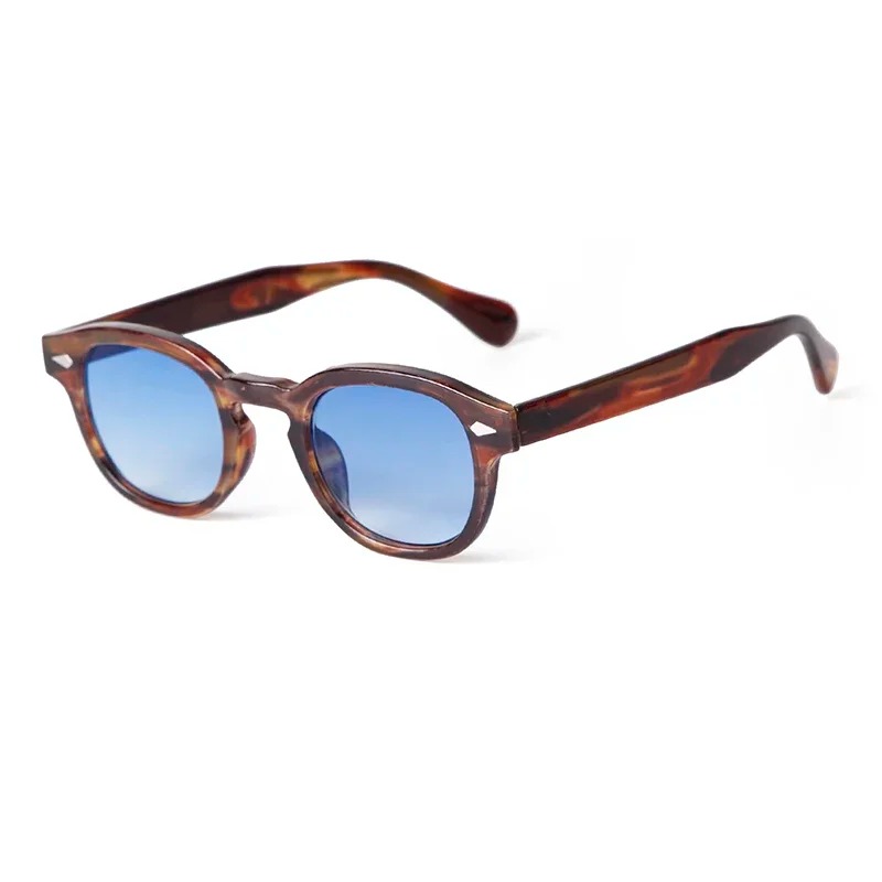 نظارات شمسية دائرية شفافة زرقا - مراجعة Women Fashion Glasses وسعره