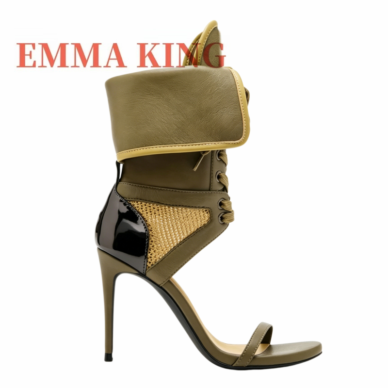 صنادل نسائية خضراء قابلة للطي  - مراجعة Women'S Fashion Boots وسعره