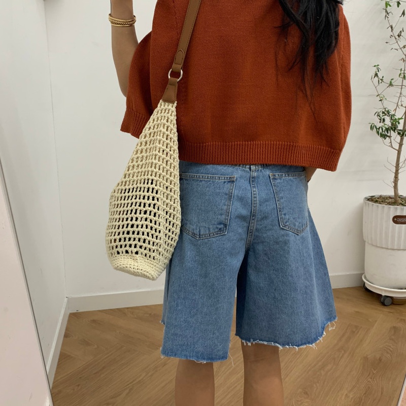 بنطلون جينز نسائي قصير مطوي وف - مراجعة Women'S Fashion Trousers وسعره