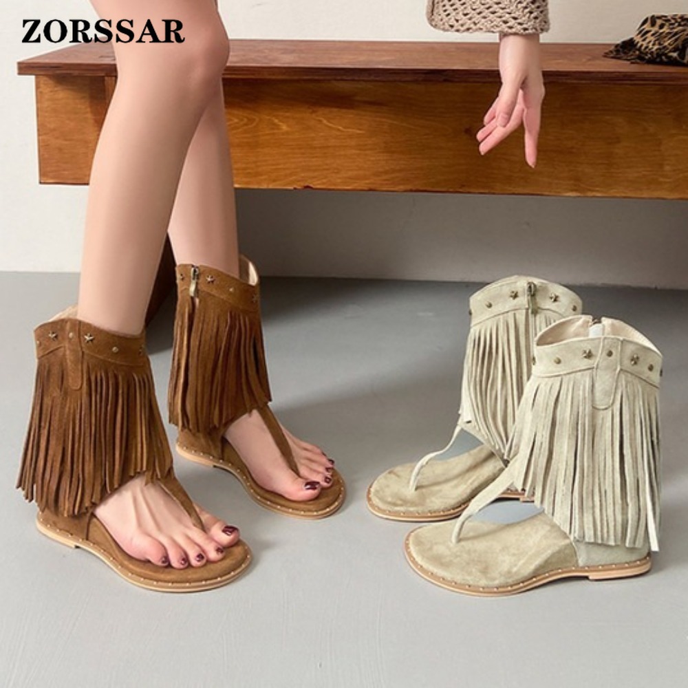 أحذية نسائية صيفية كاجوال بتصم - مراجعة Women'S Fashion Boots وسعره