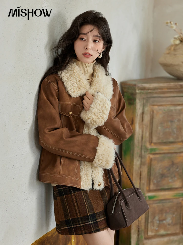 سترة نسائية من جلد الفرو من MI - مراجعة Women'S Fashion Leather Jacket وسعره