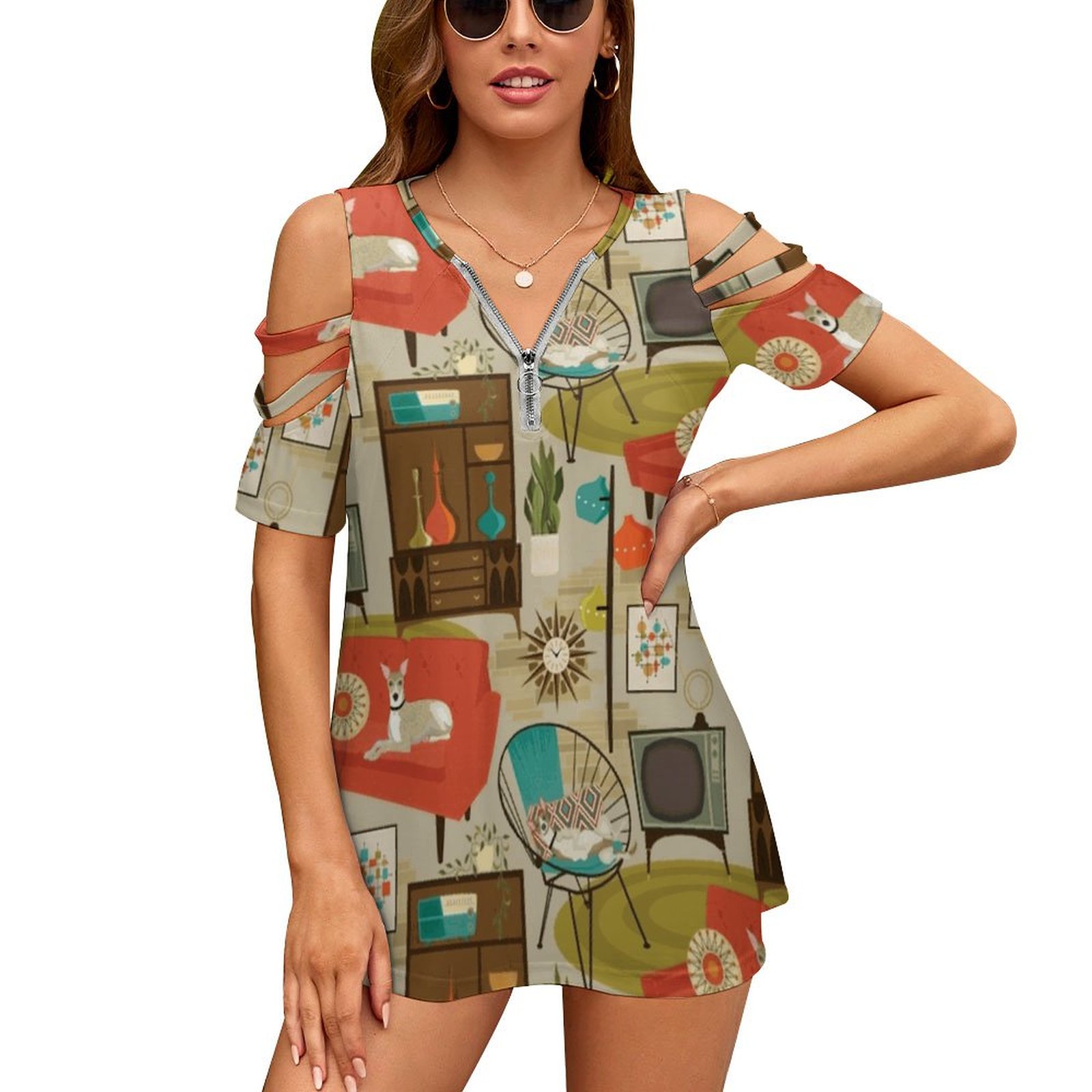 Rec Room الجنون المرأة تي شيرت - مراجعة Women'S Fashion In The 1960S وسعره