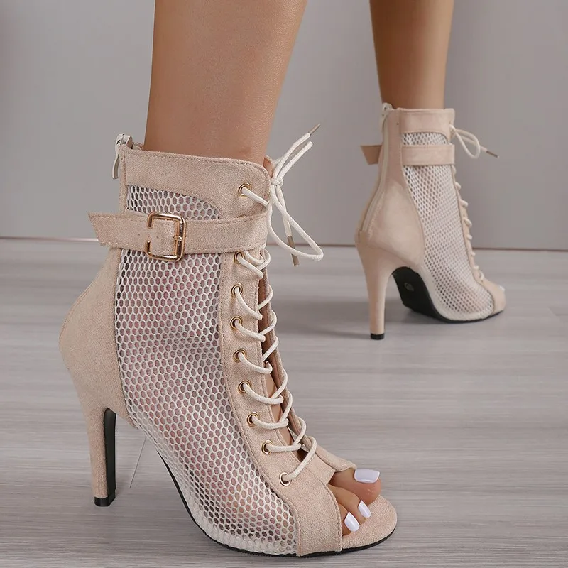حذاء نسائي مفتوح من الأمام بسح - مراجعة Women'S Fashion Boots وسعره