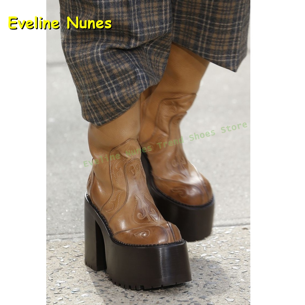 التطريز منصة حذاء برقبة للركبة - مراجعة Women'S Fashion Boots 2025 وسعره