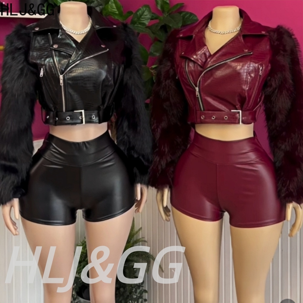 HLJ & GG تريند موضة الفراء الم - مراجعة Women'S Fashion Leather Jacket وسعره