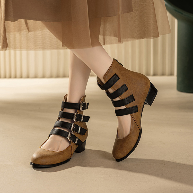 حذاء نسائي قوطي ماري جين بكعب  - مراجعة Women'S Fashion Boots وسعره