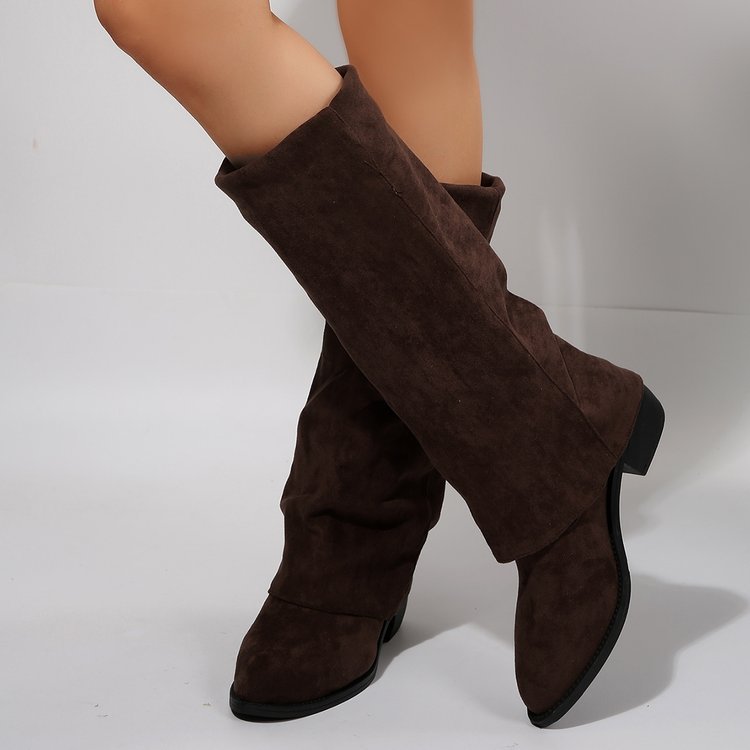المرأة حذاء برقبة للركبة الخري - مراجعة Women'S Fashion Boots 2025 وسعره