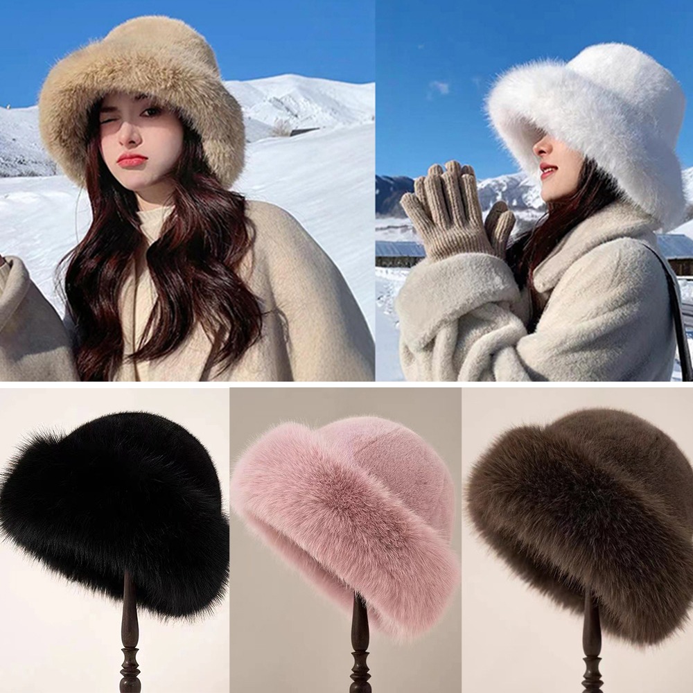 جديد دافئ رقيق الفراء دلو قبعة - مراجعة Bucket Hat Women وسعره