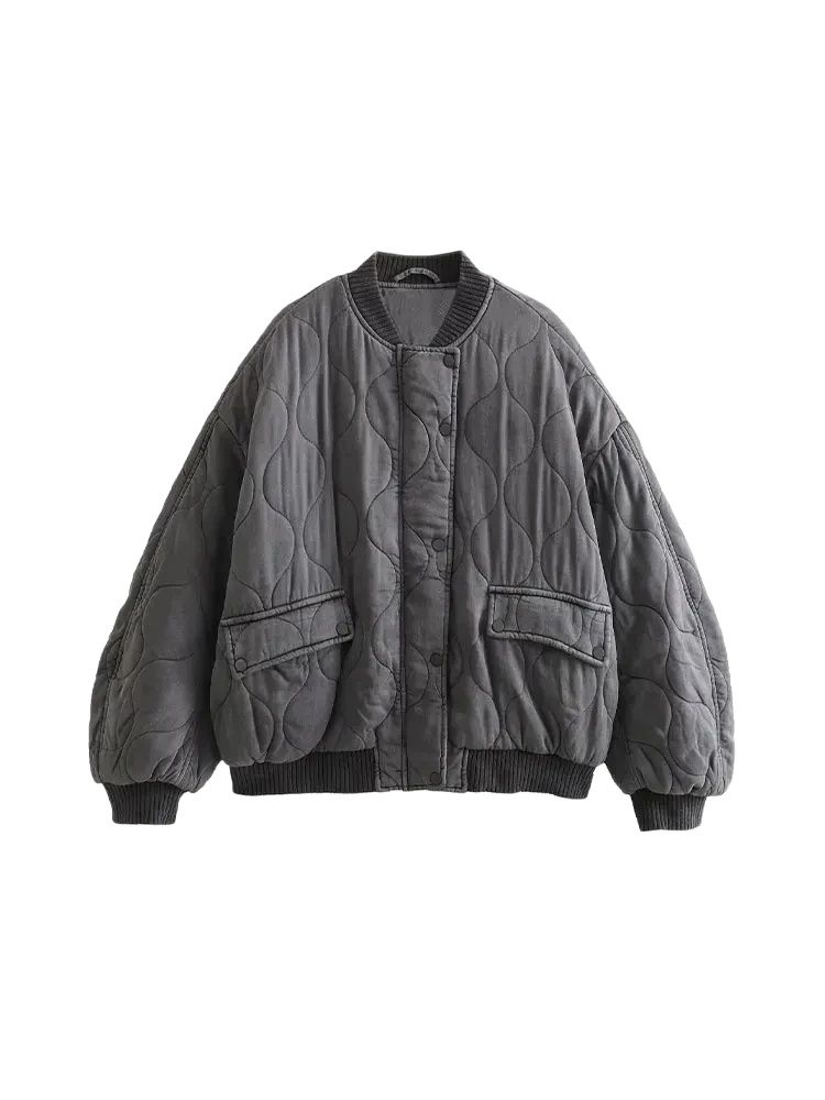 سترات نسائية عصرية كبيرة الحجم - مراجعة Women'S Fashion Quilted Jacket وسعره