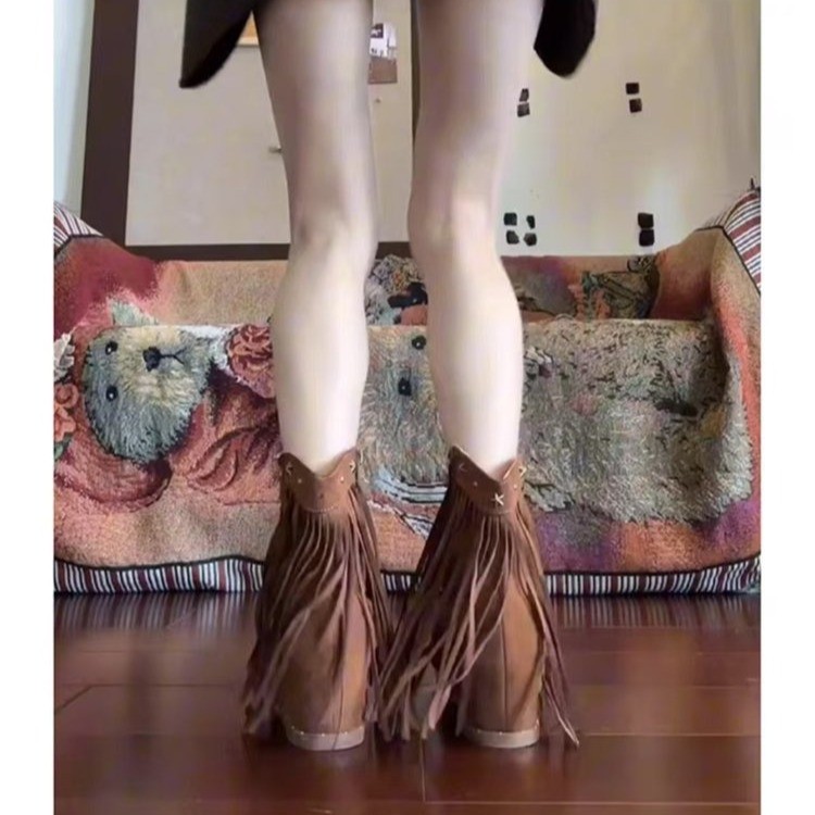 صنادل نسائية صيفية ذات شراشيب  - مراجعة Women'S Fashion Boots وسعره