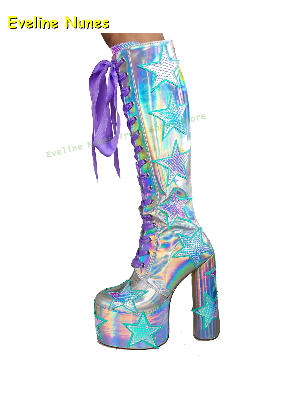 نجمة طباعة متعدد الألوان منصة  - مراجعة Women'S Fashion Boots 2025 وسعره